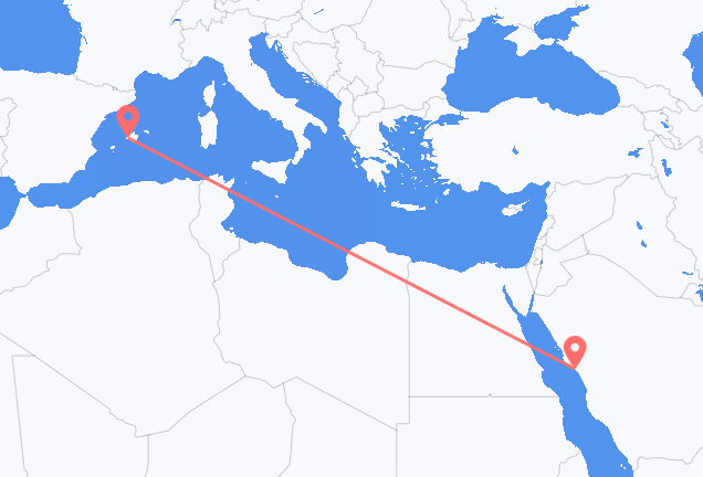 Flyg från Yanbu till Palma