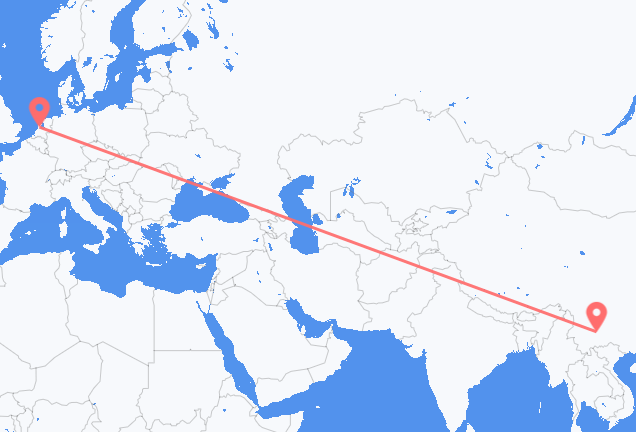 Vuelos de Kunming a Ámsterdam