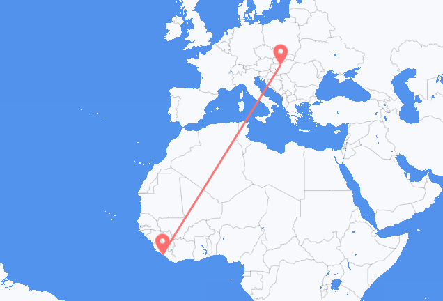 Flyrejser fra Monrovia til Budapest