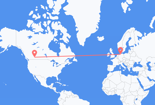 Flyrejser fra Calgary til Hamborg