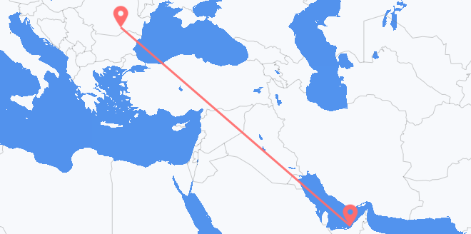 Lennot Yhdistyneistä arabiemiirikunnista Romaniaan