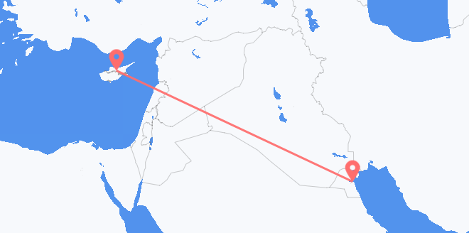 Vuelos de Kuwait a Chipre