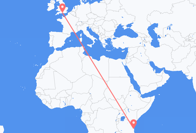 Vuelos de Dar es-Salaam a Southampton