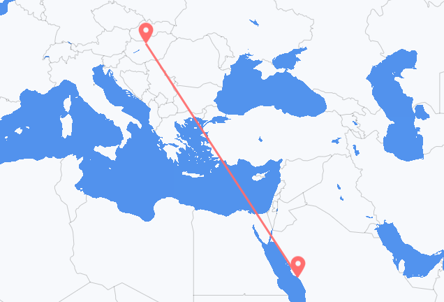 Flyg från Yanbu till Budapest