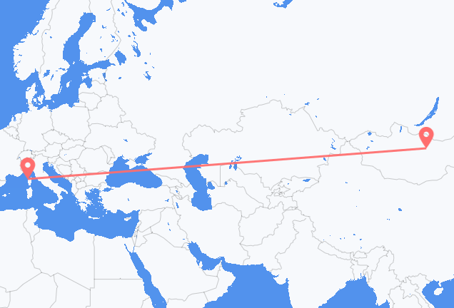 Vuelos de Ulán Bator, Mongolia hacia Calvi, Francia