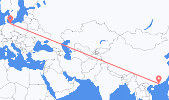 중국 심천에서 출발해 독일 로스톡으로(으)로 가는 항공편