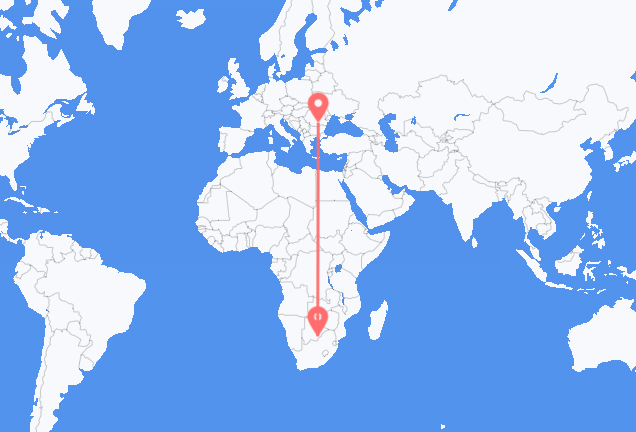 Vluchten van Gaborone naar Boekarest