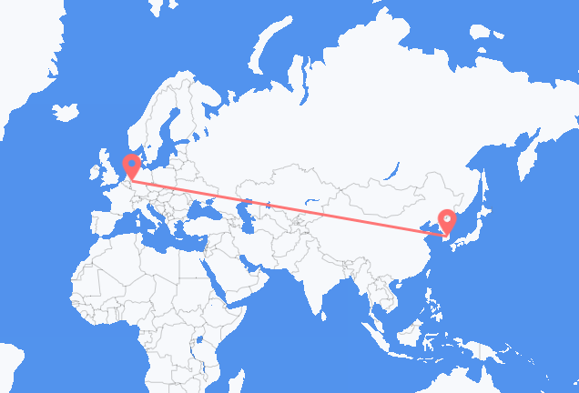 Flug frá Daegu til Düsseldorf