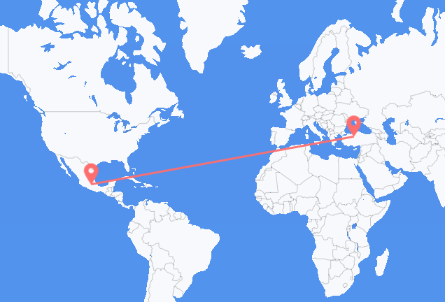 Flug frá Mexíkóborg til Ankara