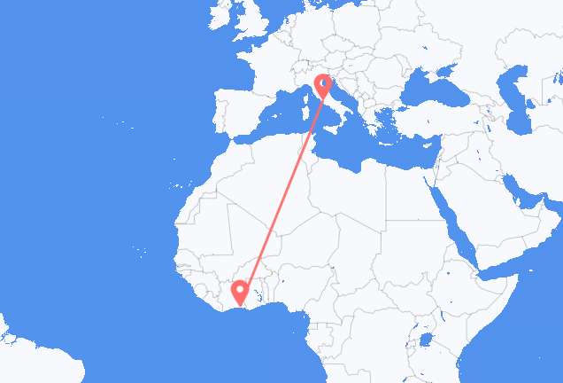 Vols d’Abidjan pour Rome