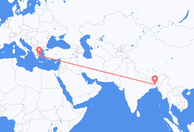 Flyrejser fra Dhaka til Athen