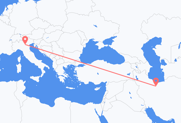 Vols de Téhéran pour Vérone
