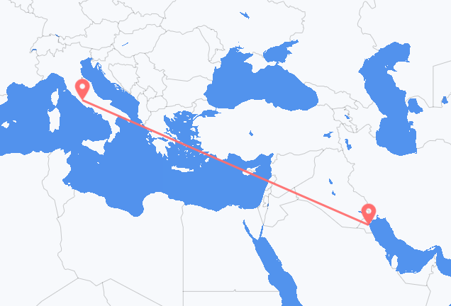 Vuelos de Ciudad de Kuwait a Roma