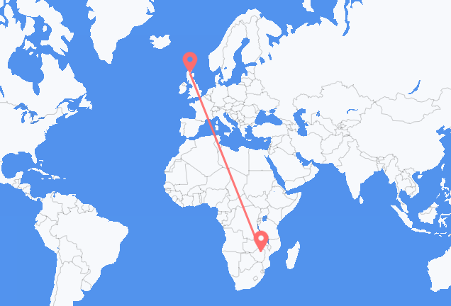 Flyg från Harare till Inverness