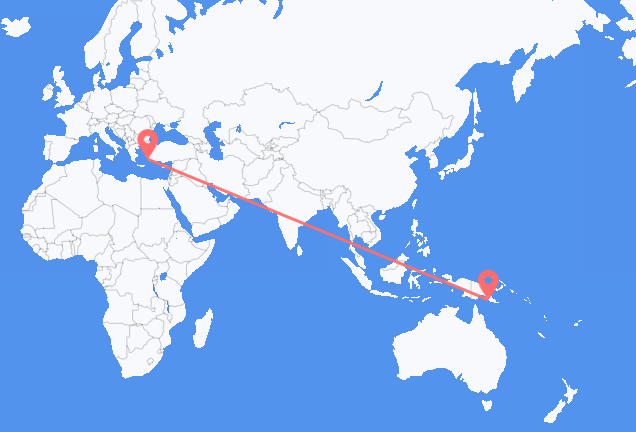 Vols de Port Moresby pour Bodrum