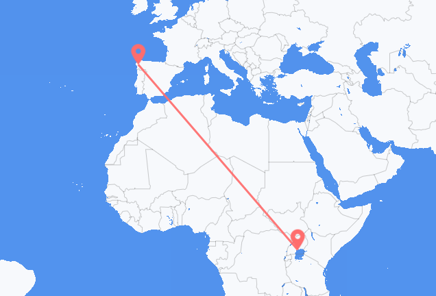 Vols d’Entebbe vers Saint-Jacques-de-Compostelle