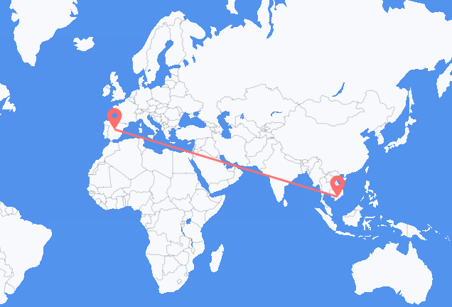 ホーチミン市からマドリッド行きのフライト