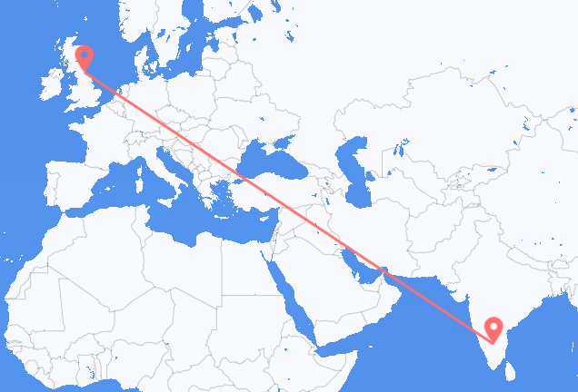 Flug frá Bengaluru, Indlandi til Durham, Englandi