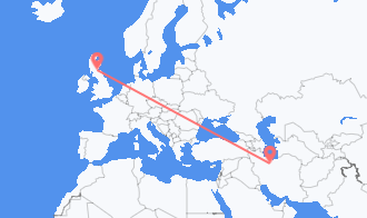 Vols de l’Iran vers l’Écosse