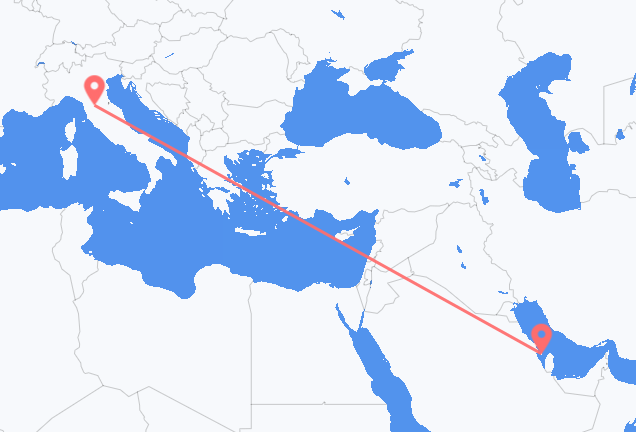 Vluchten van Bahrain Island naar Florence