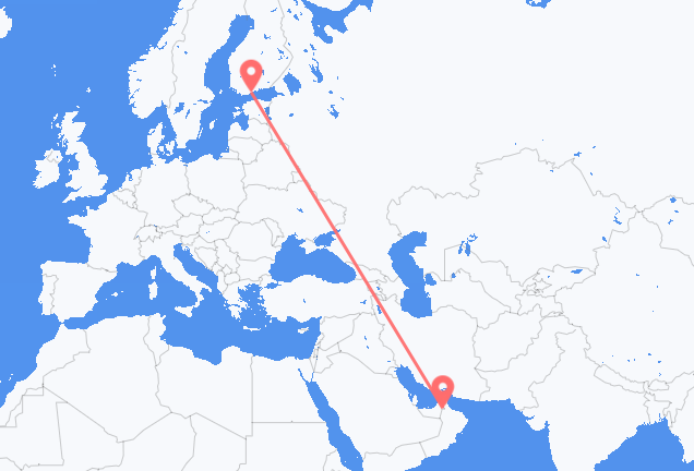 Loty z Al-Ajn, Zjednoczone Emiraty Arabskie do Helsinek, Finlandia