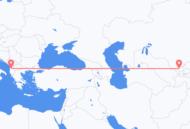 Flyg från Tasjkent till Tirana