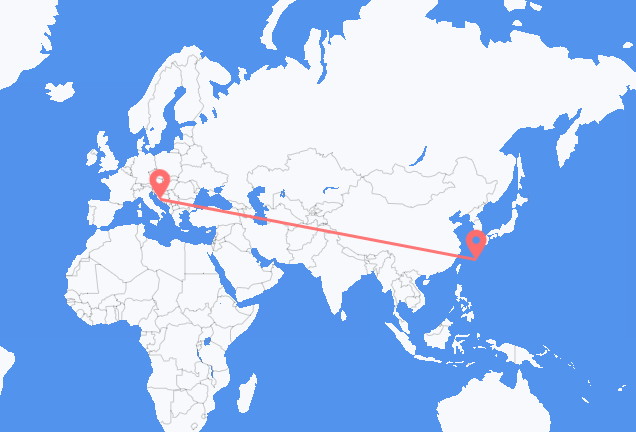 Flyg från Okinawa till Split