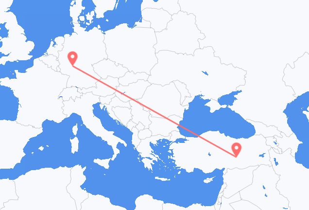 Vluchten van Frankfurt naar Malatya