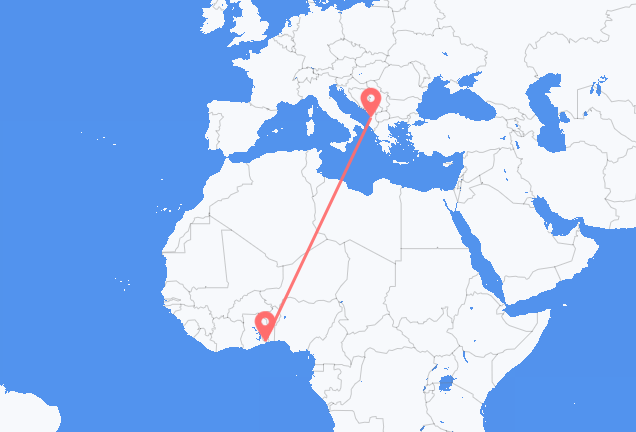 Flyrejser fra Lomé til Tirana