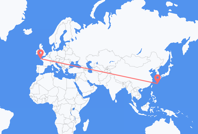 Flyreiser fra Okinawa, til Brest