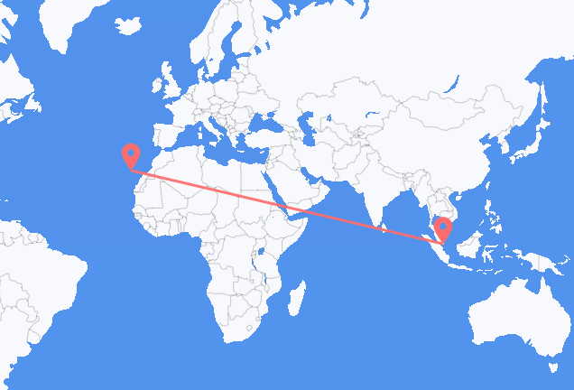 Flyg från Singapore till La Palma