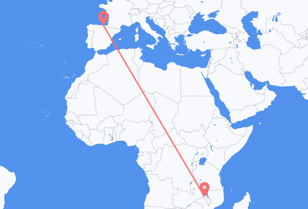 Flyreiser fra Lilongwe, til Bilbao