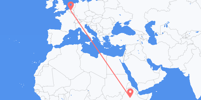 Vluchten van Ethiopië naar België