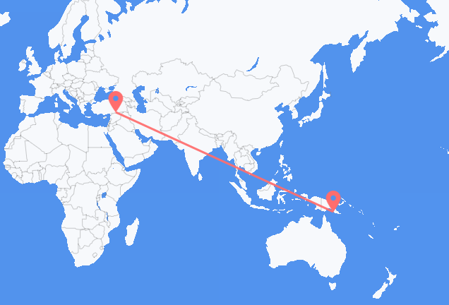 Vols de Port Moresby pour Şanlıurfa