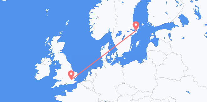 Flüge von Schweden nach das Vereinigte Königreich