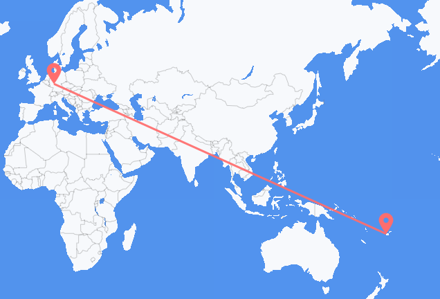 Flug frá Nadi til Frankfurt