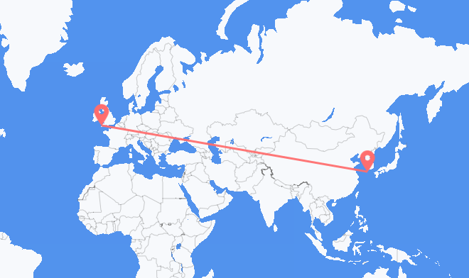 Flyreiser fra Jeju City, til Newquay