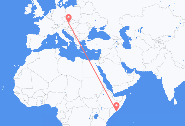 Voli da Mogadiscio a Vienna