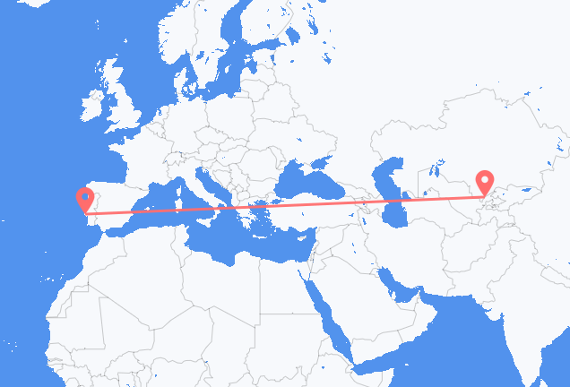 Flyg från Tasjkent till Lissabon