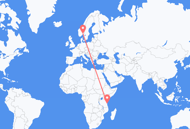 Vuelos de Dar es-Salaam a Oslo