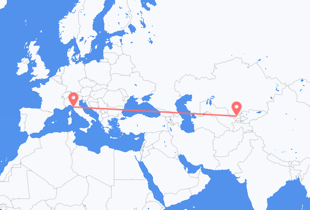 Flyg från Tasjkent till Pisa