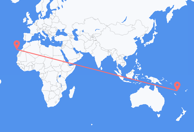 Flyg från Port Vila till Teneriffa