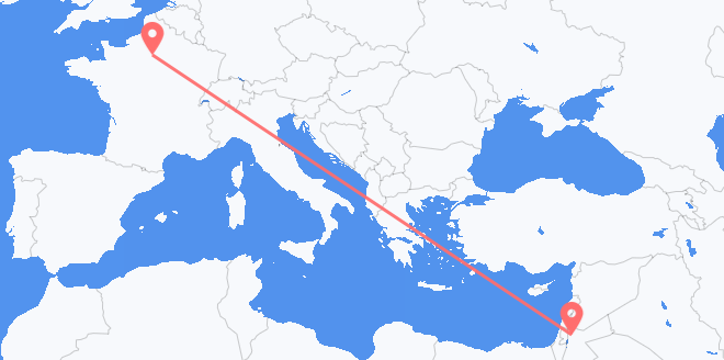 Voli da Giordania per la Francia