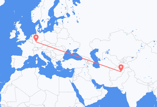 Flüge von Kabul, nach Frankfurt