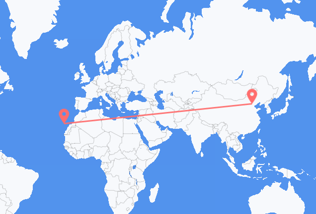 从北京市飞往特内里费岛的航班