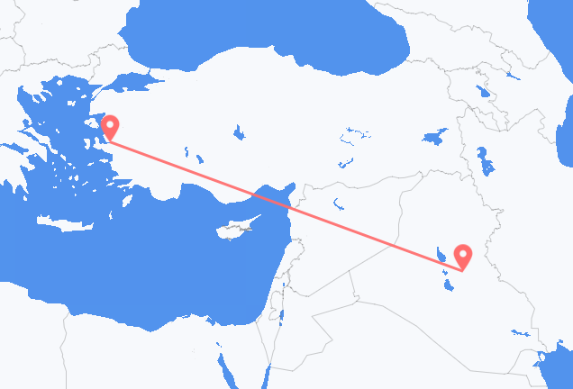 바그다드 출발, 이즈미르 도착 항공편