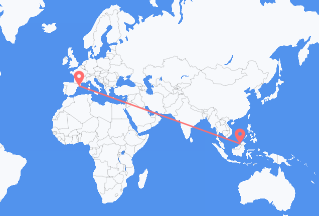 Vuelos de Bandar Seri Begawan a Barcelona