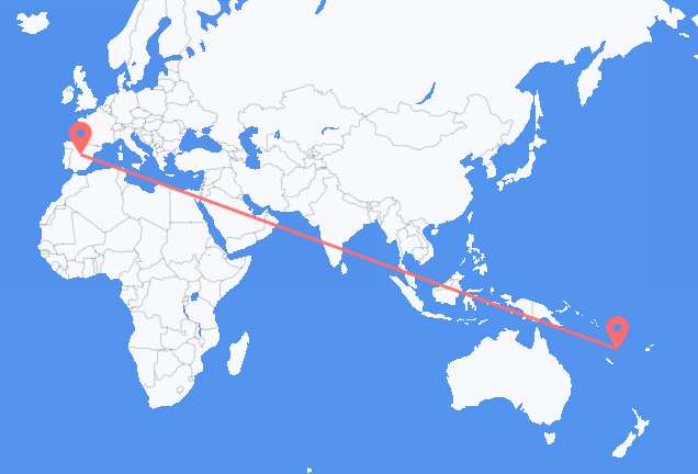 Flyg från Port Vila till Madrid