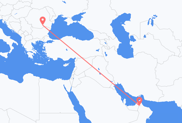 Loty z Al-Ajn, Zjednoczone Emiraty Arabskie do Bukaresztu, Rumunia