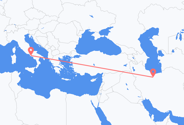 Vols de Téhéran pour Naples